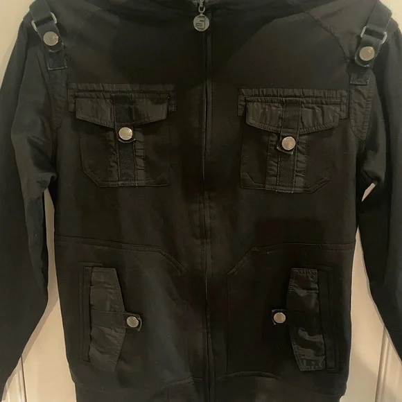 South Pole Black Utility Bonber Jacket. Men’s size Medium. Pre-owned great . - Picture 2 of 10